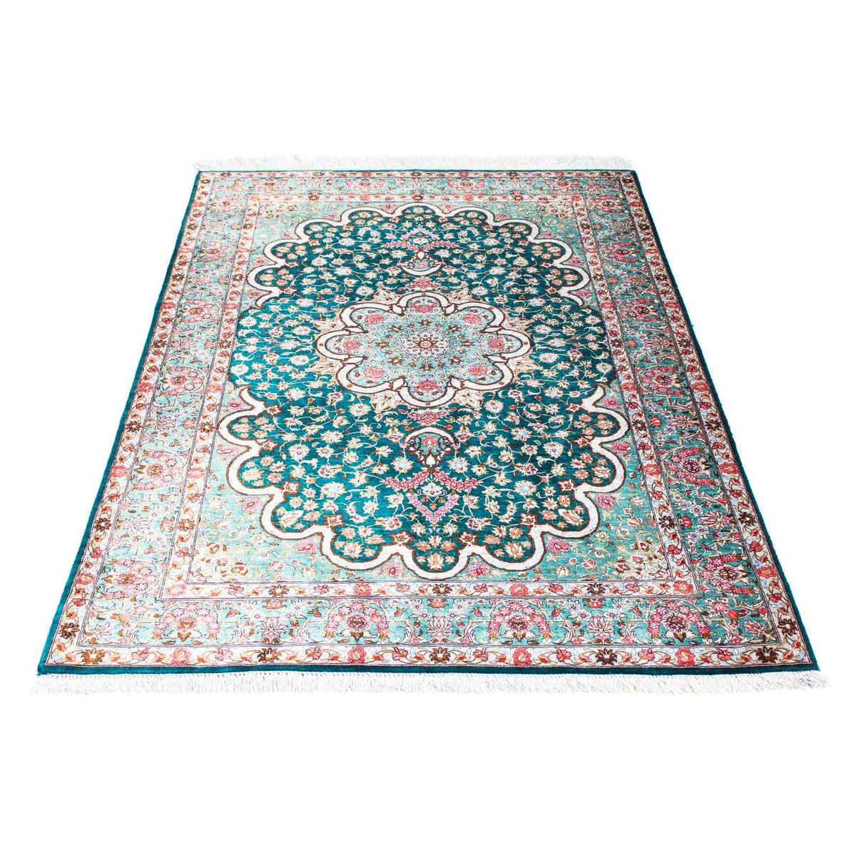 Perserteppich - Ghom 152 x 100 cm - grün