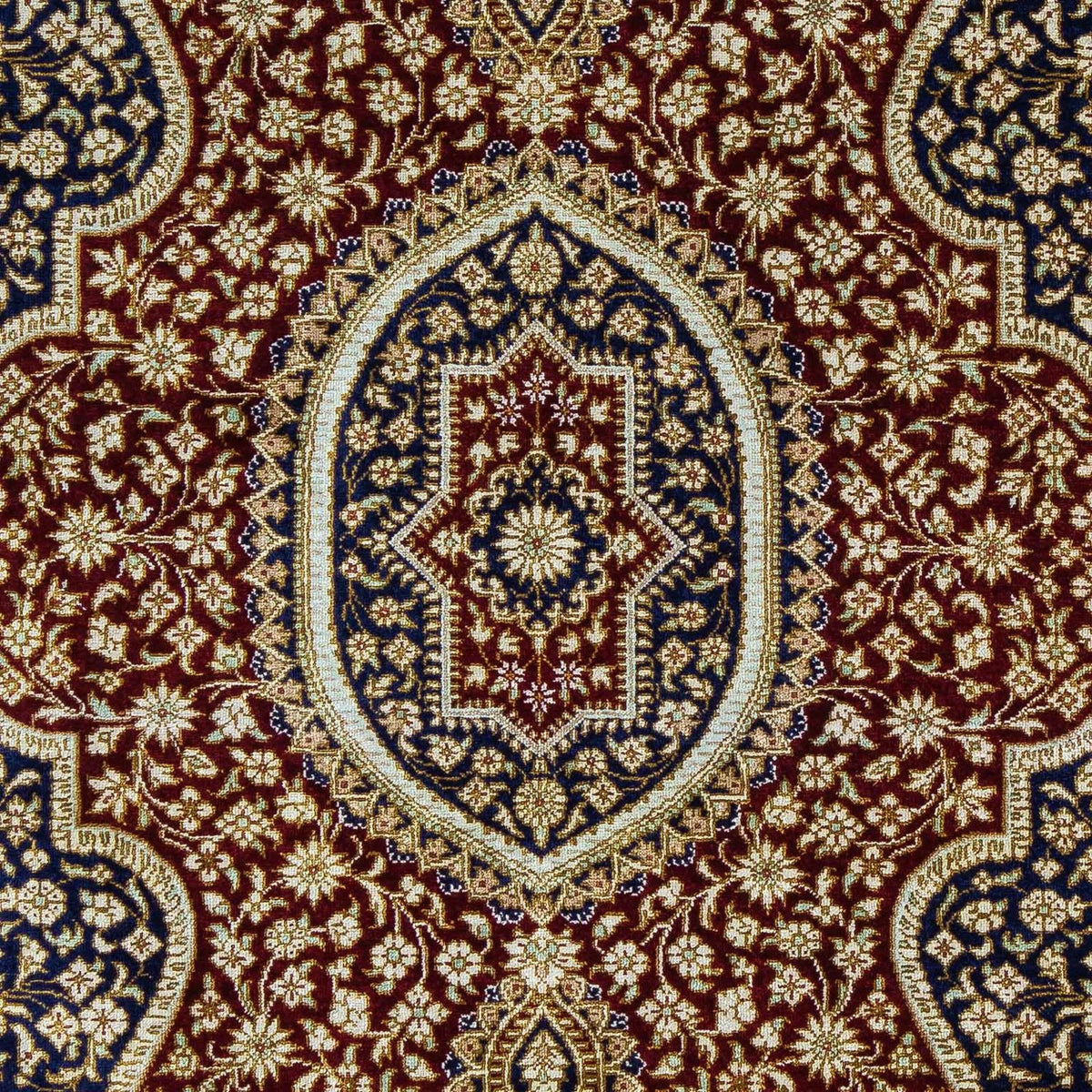 Perserteppich - Ghom 93 x 60 cm - dunkelblau