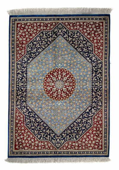 Ghom Teppich 60x84cm - Perserteppich - dunkelblau