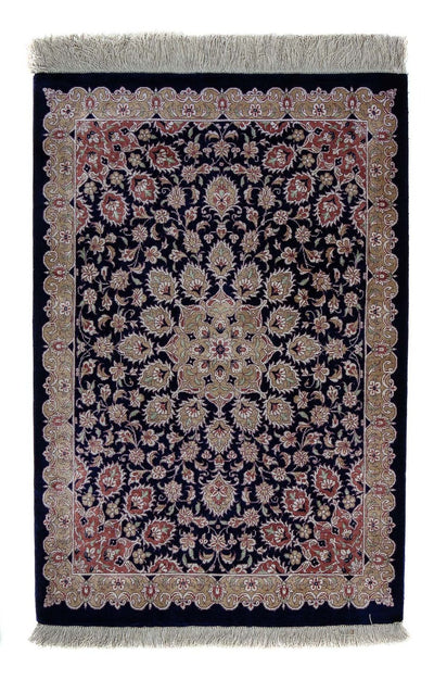 Ghom Teppich 56x80cm - Perserteppich - dunkelblau