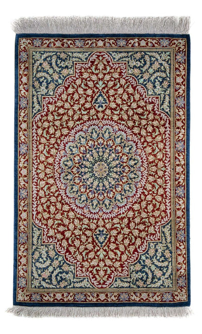 Ghom Teppich 53x83cm - Perserteppich - dunkelblau