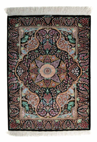 Ghom Teppich 61x85cm - Perserteppich - dunkelblau
