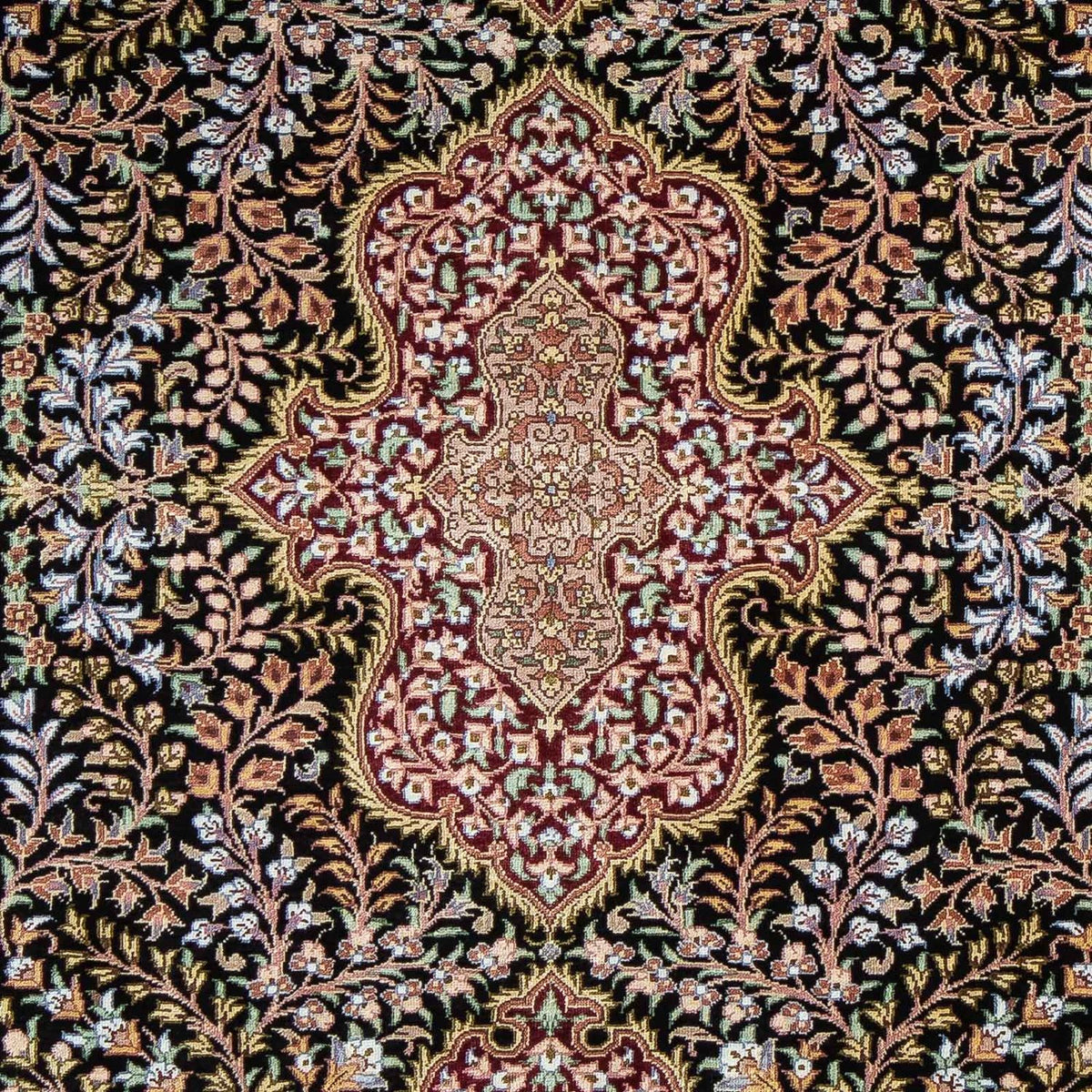 Perserteppich - Ghom 86 x 60 cm - dunkelblau