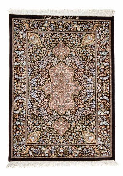 Ghom Teppich 61x91cm - Perserteppich - dunkelblau