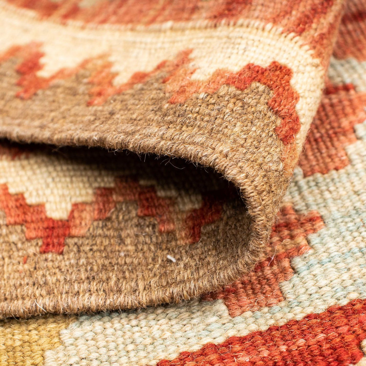 Kelim Teppich - Oriental 193 x 84 cm - hellrot