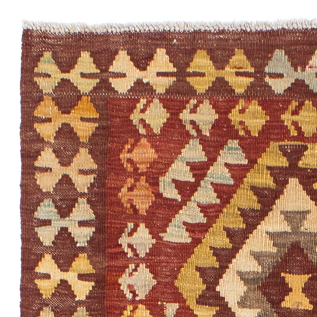 Kelim Teppich - Oriental 189 x 78 cm - dunkelrot