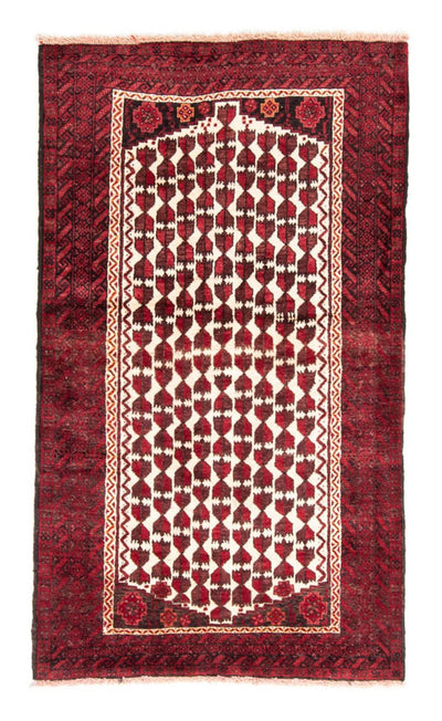 Belutsch Teppich 102 x 185 cm - dunkelrot