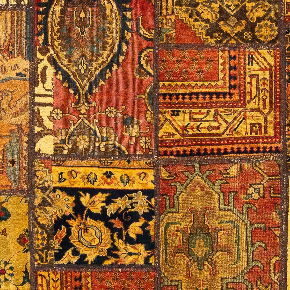 Patchwork Teppich 151 x 142 cm