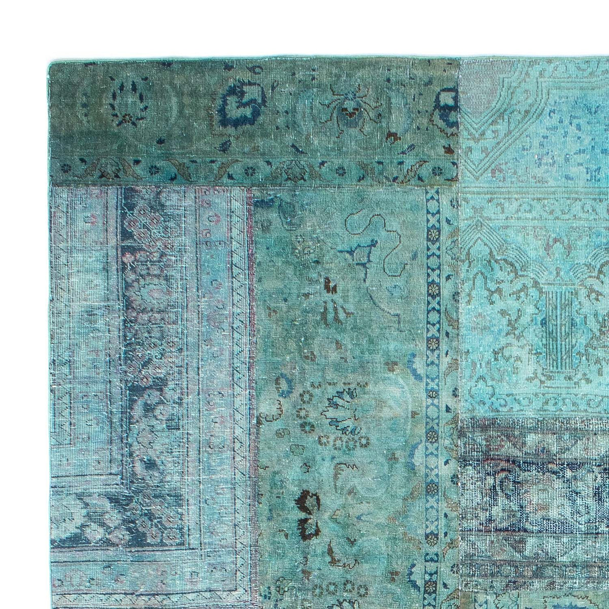 Patchwork Teppich 299 x 238 cm