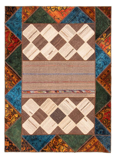 Tapis patchwork 164x224cm - Perserteppich Wollteppich