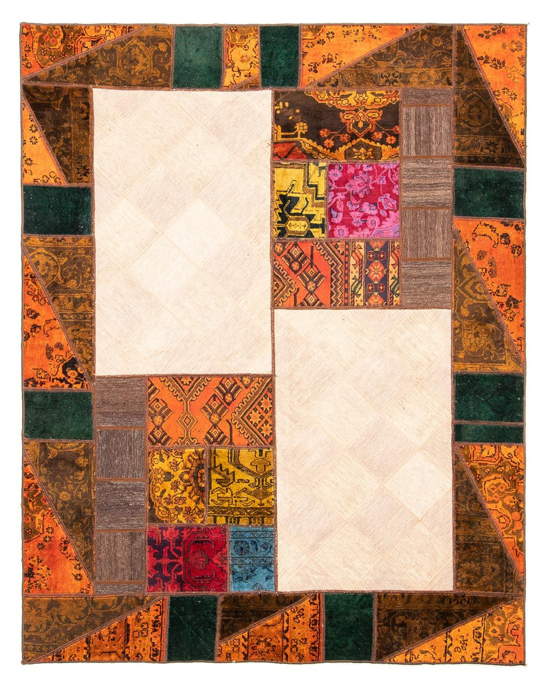 Patchwork Teppich 249 x 194 cm