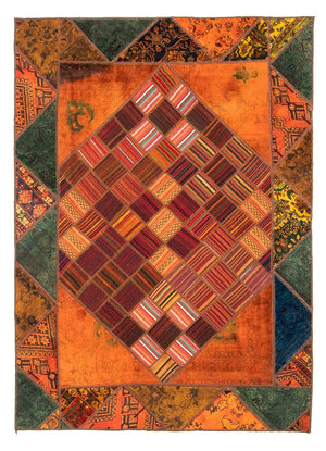 Patchwork Teppich 225 x 164 cm
