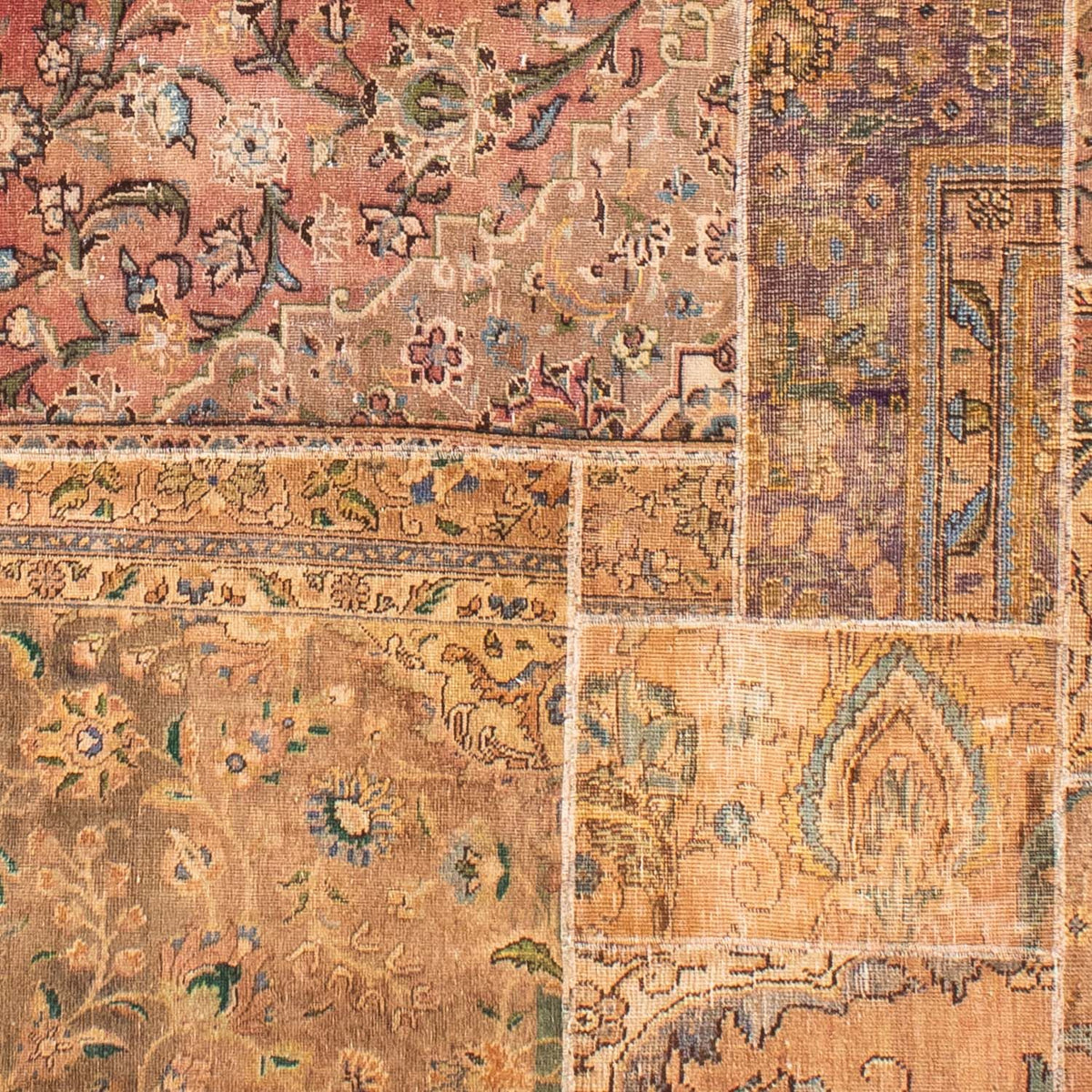 Patchwork Teppich 301 x 241 cm