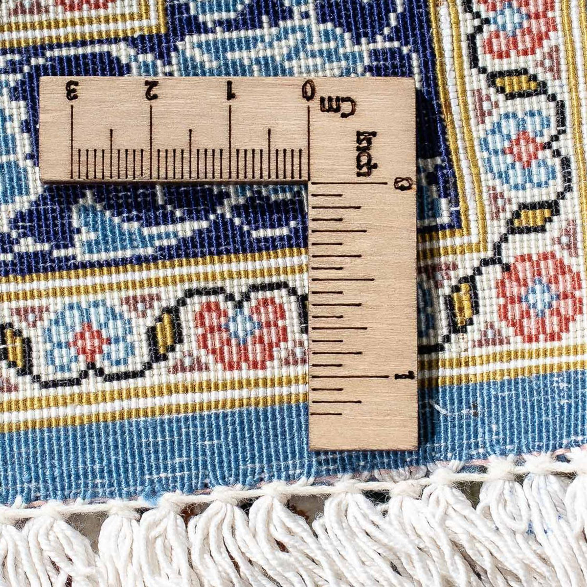 Perserteppich - Ghom 86 x 60 cm - blau