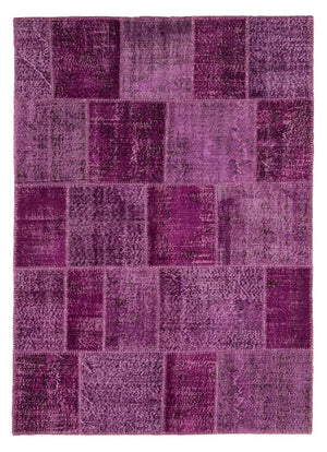 Patchwork Teppich 240 x 170 cm - lila