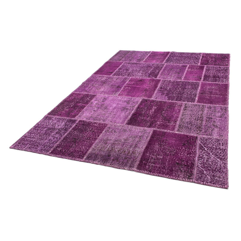 Patchwork Teppich 240 x 170 cm - lila