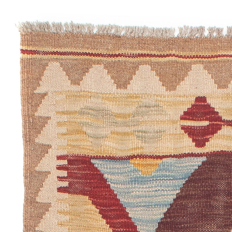 Kelim Teppich - Splash 203 x 68 cm - hellbraun