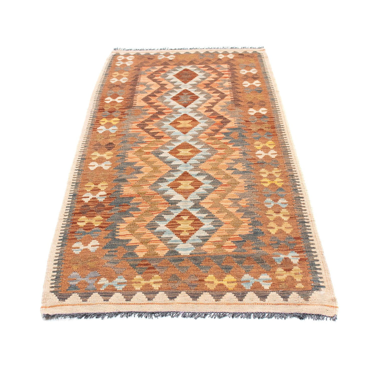 Kelim Teppich - Oriental 199 x 88 cm - hellbraun