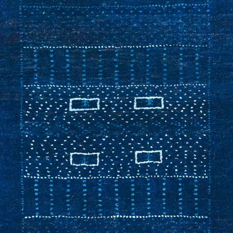 Gabbeh Teppich - Loribaft Perser - 132 x 75 cm - dunkelblau