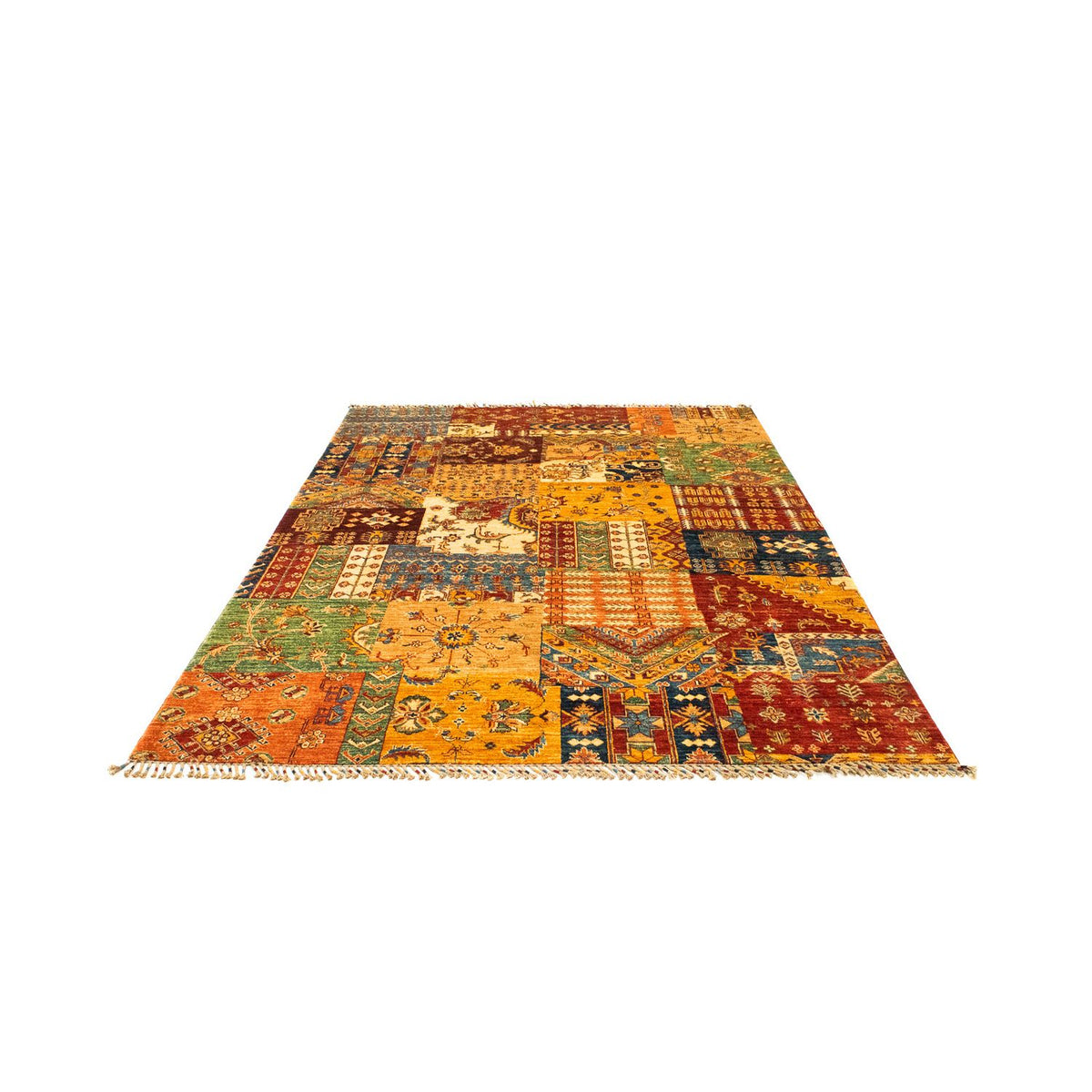 Patchwork Teppich 247 x 181 cm