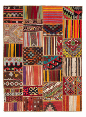 Patchwork Teppich 239 x 168 cm