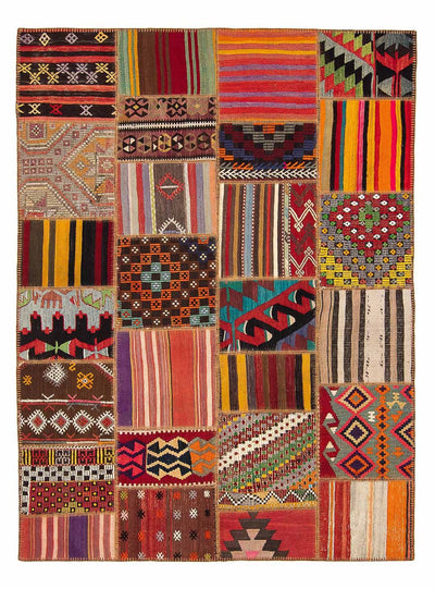 Tapis patchwork 168x239cm - Tapis en laine