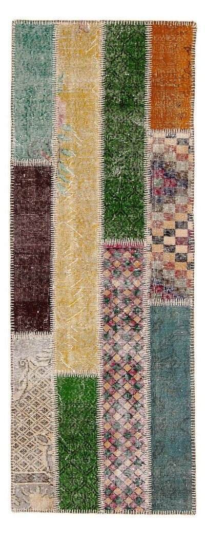 Tapis patchwork 80x202cm - Tapis en laine