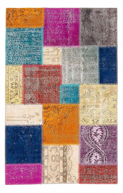 Tapis patchwork 123x185cm - Tapis en laine