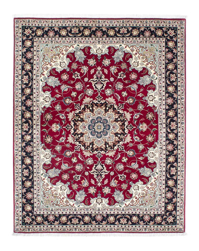 Täbriz - 50 Raj Teppich 153x197cm - Perserteppich - dunkelrot