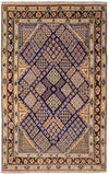 Isfahan Tappeto 92x143cm - Tappeto persiano - Rettangolo / Blu / 92 x 143 cm Rettangolo