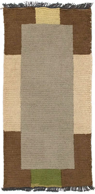 Tapis Népalais - 140 x 70 cm - gris
