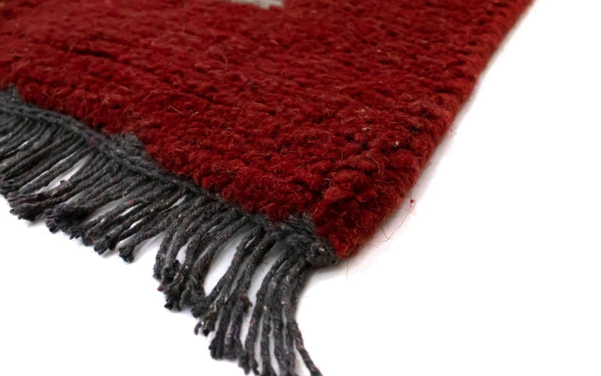 Nepal Teppich 140 x 70 cm - grau