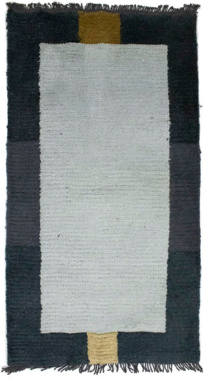 Nepal Teppich 140 x 70 cm - hellblau