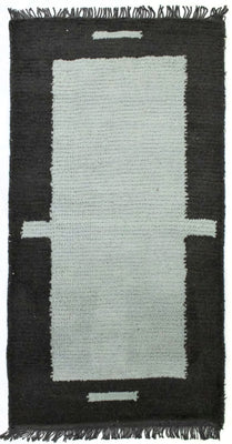 Nepal Teppich 140 x 70 cm - blau