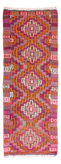 Tapis de couloir Tapis Kelim - Vieux - 320 x 135 cm - multicolore