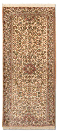 Tappeto corsia Tappeto di seta - Seta del Kashmir - 190 x 77 cm - beige