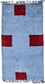 Nepal Teppich 140 x 70 cm - hellblau