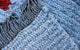 Nepal Teppich 140 x 70 cm - hellblau