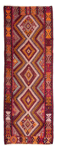 Tapis de couloir Tapis Kelim - Vieux - 375 x 140 cm - multicolore