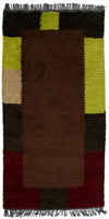 Tapis Népalais 70x140cm - Tapis en laine - Rectangle / Marron / 70 x 140 cm Rectangle