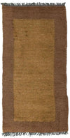 Tapis Népalais 70x140cm - Tapis en laine - Rectangle / Marron / 70 x 140 cm Rectangle