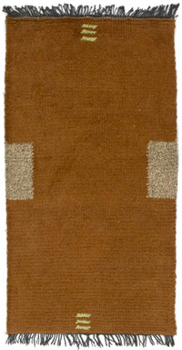 Tapis Népalais - 140 x 70 cm - marron