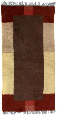 Tapis Népalais - 140 x 70 cm - marron