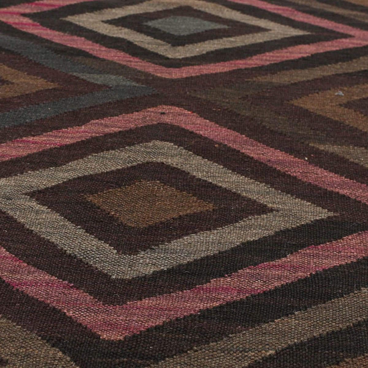 Tapis Kelim - Splash - 240 x 166 cm - noir