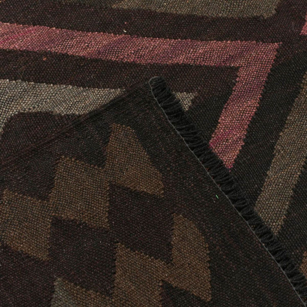 Tapis Kelim - Splash - 240 x 166 cm - noir