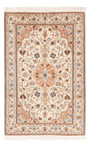Kaschmir Seide Teppich 78x125cm - Orientteppich - creme - Rechteckig / Creme / 78 x 125 cm Rechteckig