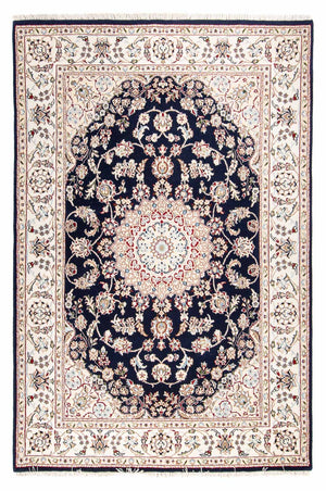 Orientteppich - Nain - Indus - 196 x 134 cm - dunkelblau