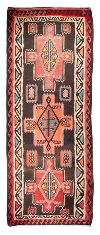Tapis de couloir Tapis Kelim - Vieux - 435 x 158 cm - marron foncé
