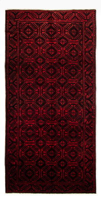 Perserteppich - Nomadic - 335 x 167 cm - rot
