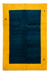 Gabbeh Teppich Indus 194x290cm - Wollteppich - dunkelblau - Rechteckig / Dunkelblau / 194 x 290 cm Rechteckig